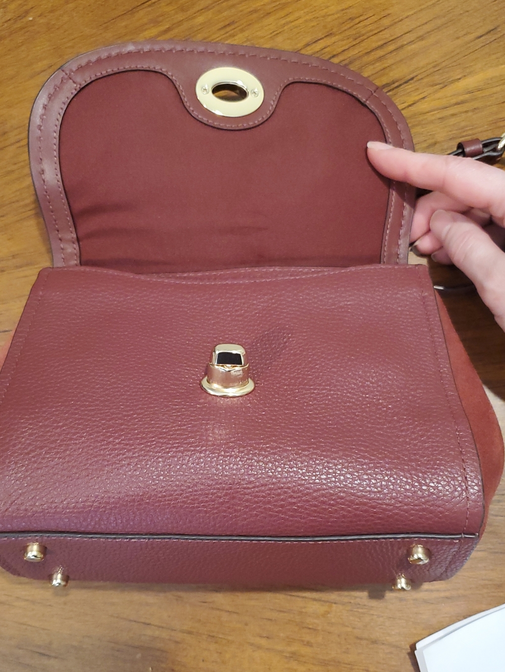 Like NEW Coach Striped Faye Crossbody Bag - Picture 11 of 15